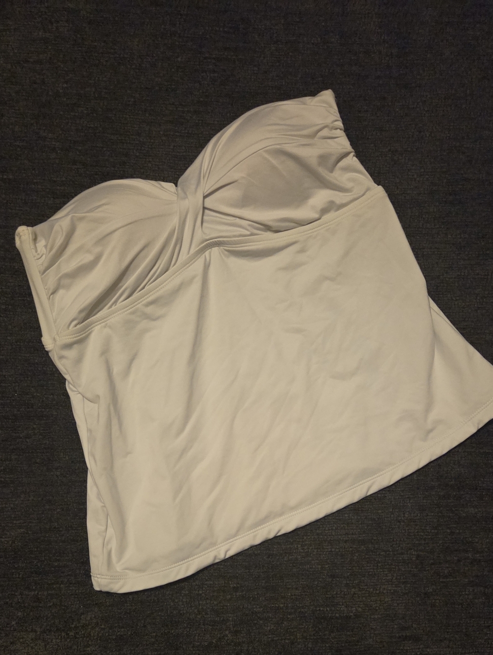 Xhilaration White Bandeau Tankini Top. Size M